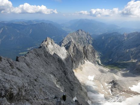 Blick ins Höllental vom Klettersteig