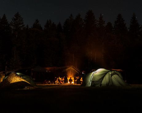 Abendstimmung im Camp (Foto: Johann Oettl)