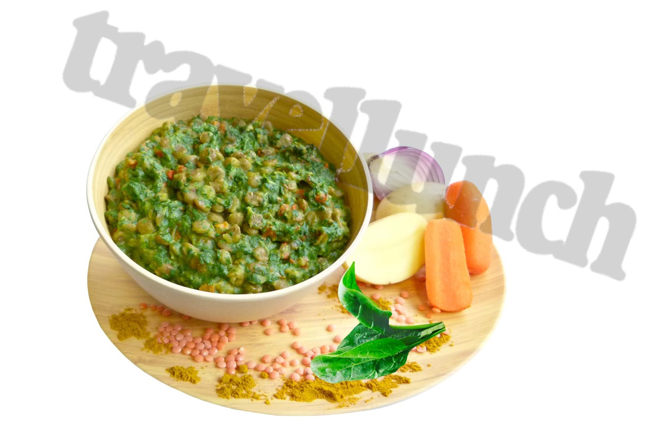 Linsen-Curry-Dal mit Spinat